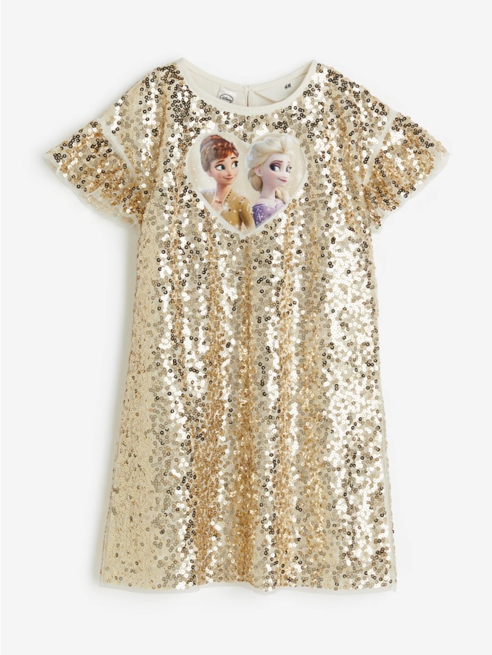 H&M Disney Frozen Elsa and Anna sequined mesh dress